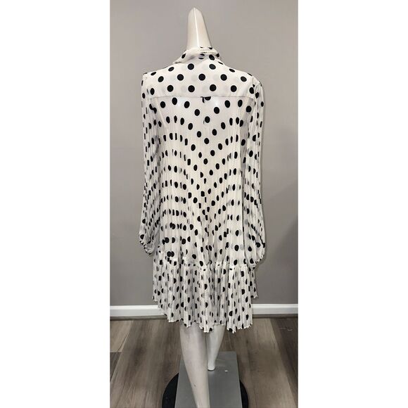 Zimmermann Polka Dot Pussybow Minidress in Cream Black Dot US 6 $895 - Picture 8 of 12